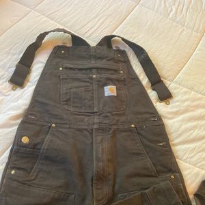 Carhartt brown overalls size 32x30